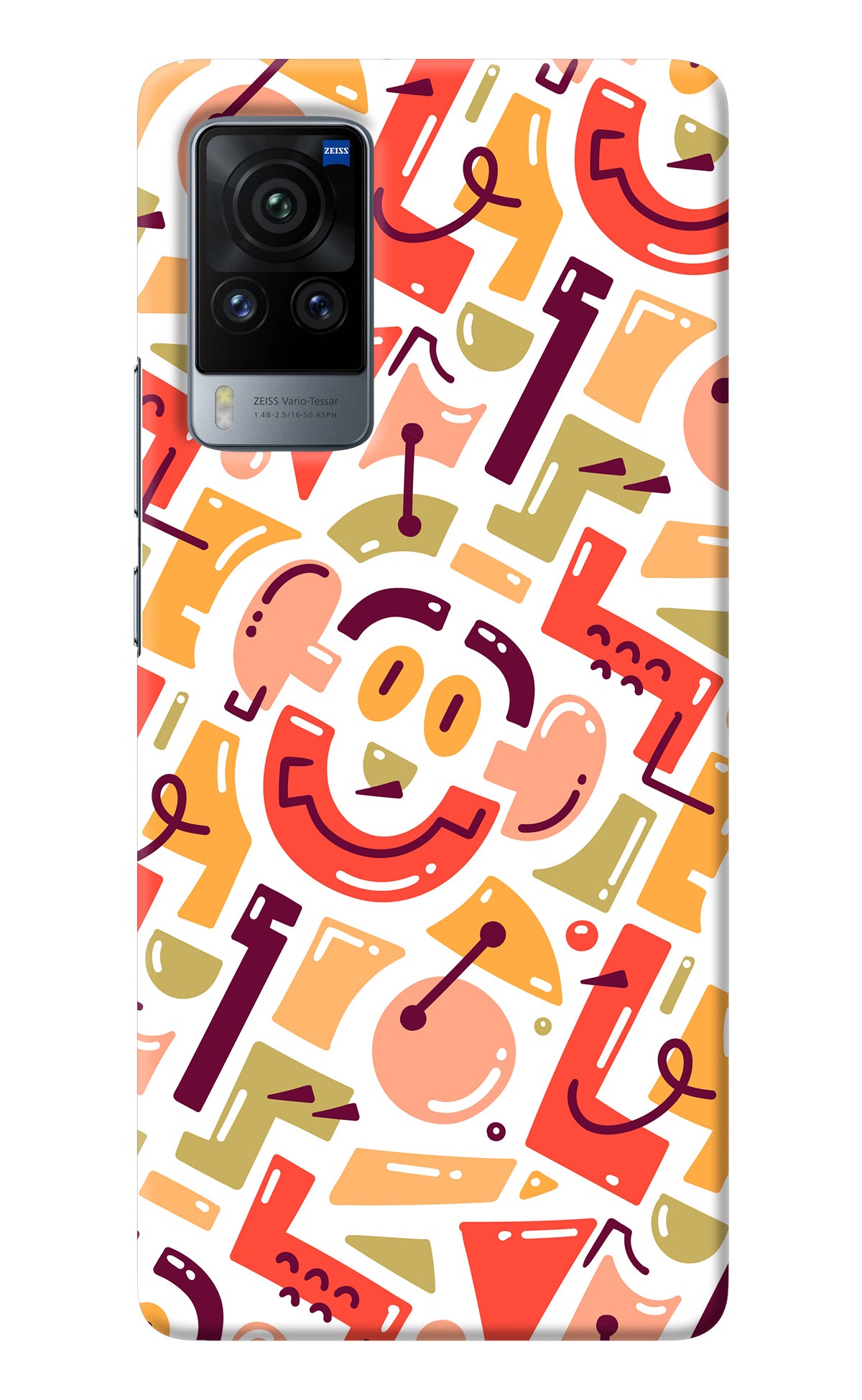 Doodle Pattern Vivo X60 Pro Back Cover