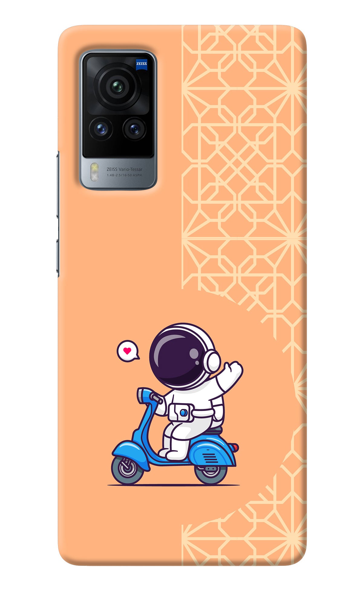 Cute Astronaut Riding Vivo X60 Pro Back Cover