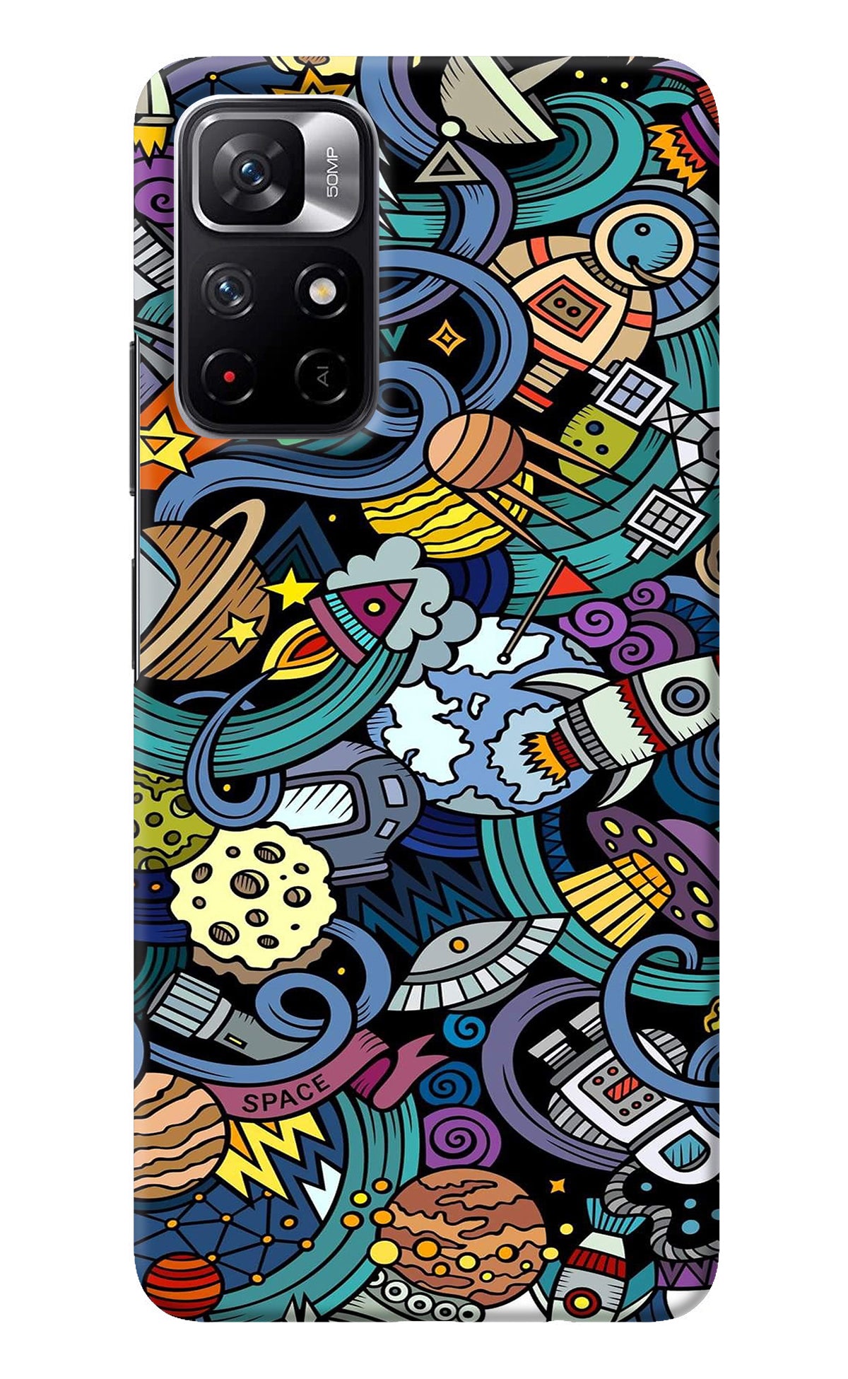 Space Abstract Redmi Note 11T 5G Back Cover