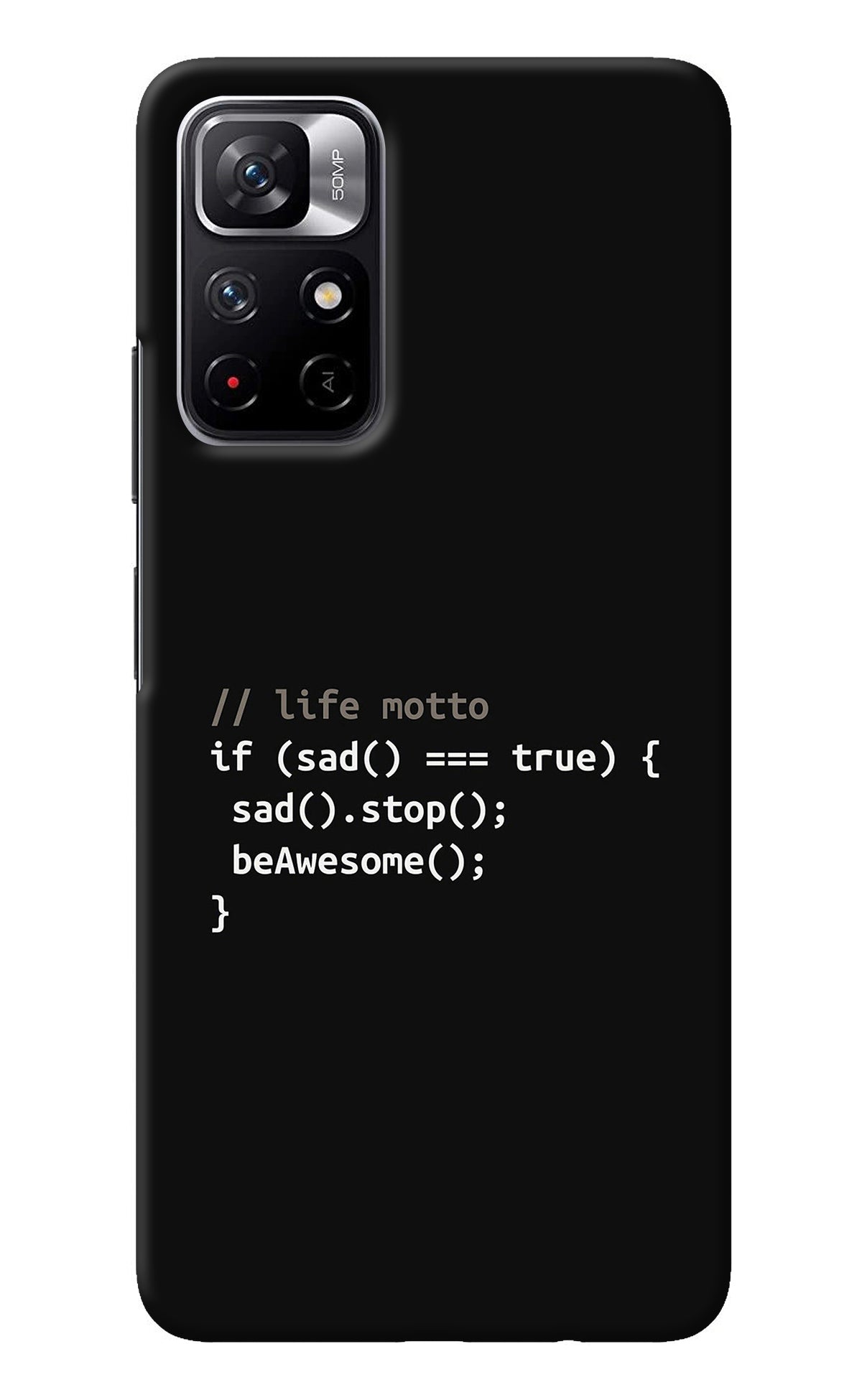 Life Motto Code Redmi Note 11T 5G Back Cover