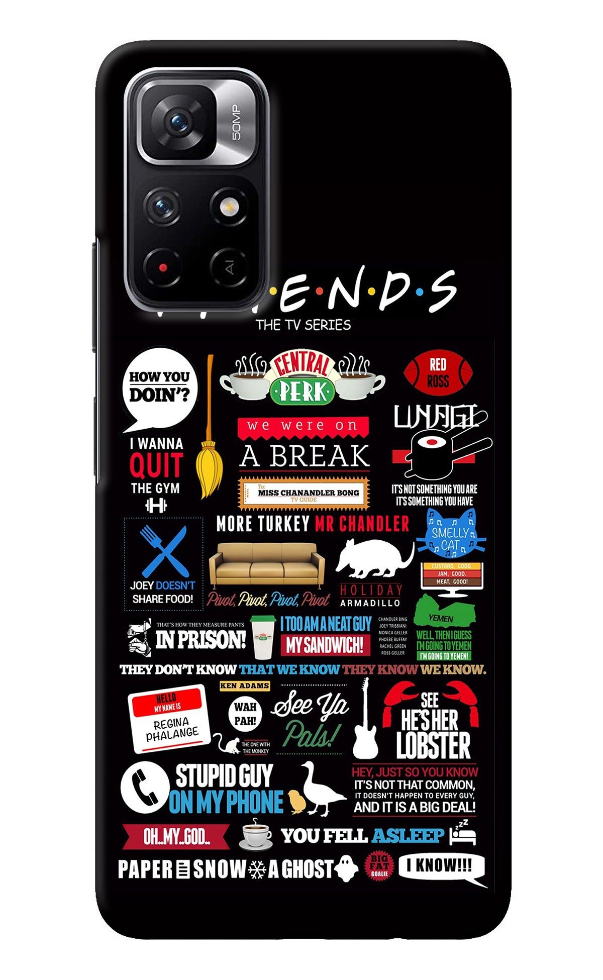 FRIENDS Redmi Note 11T 5G Back Cover