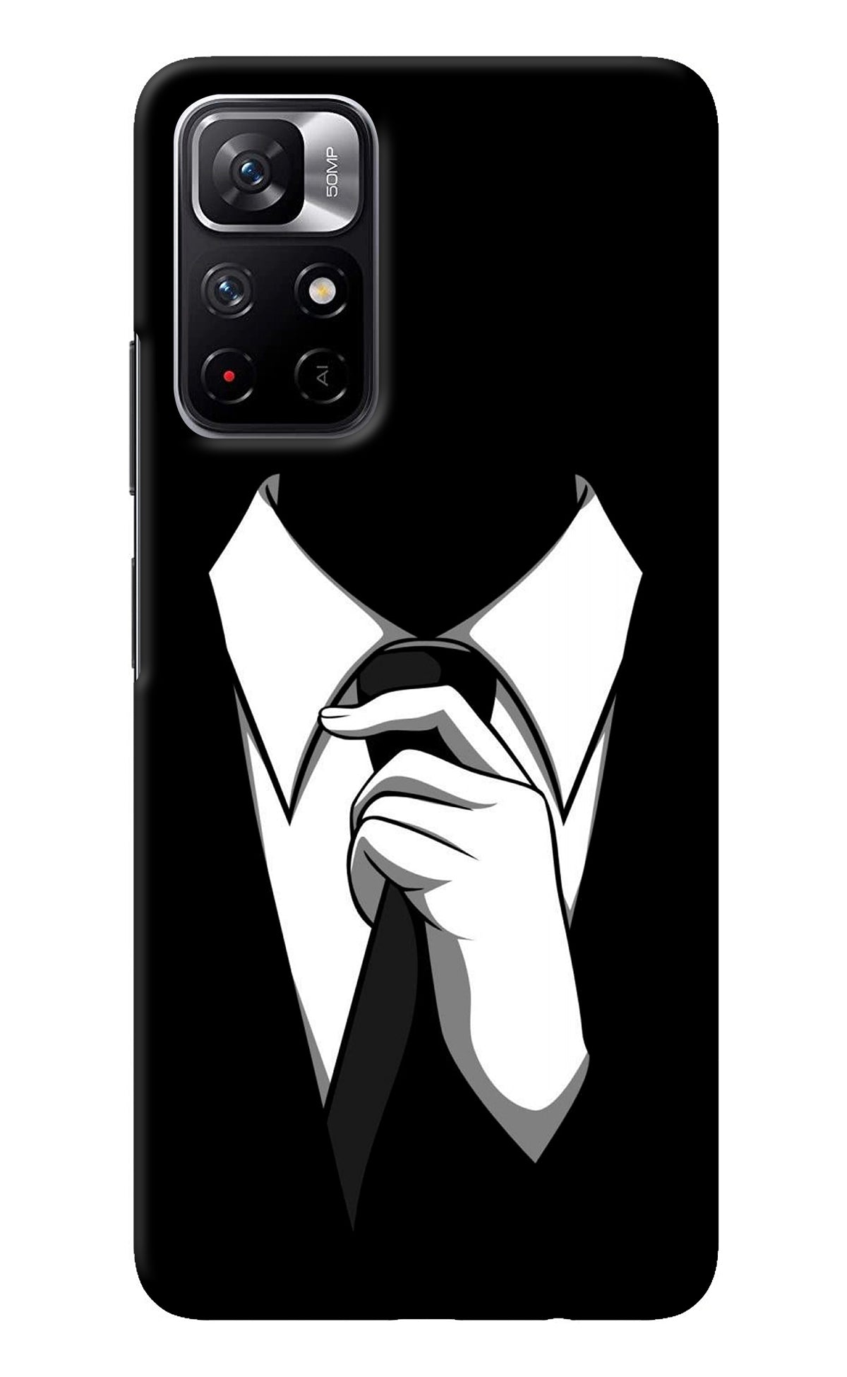 Black Tie Redmi Note 11T 5G Back Cover