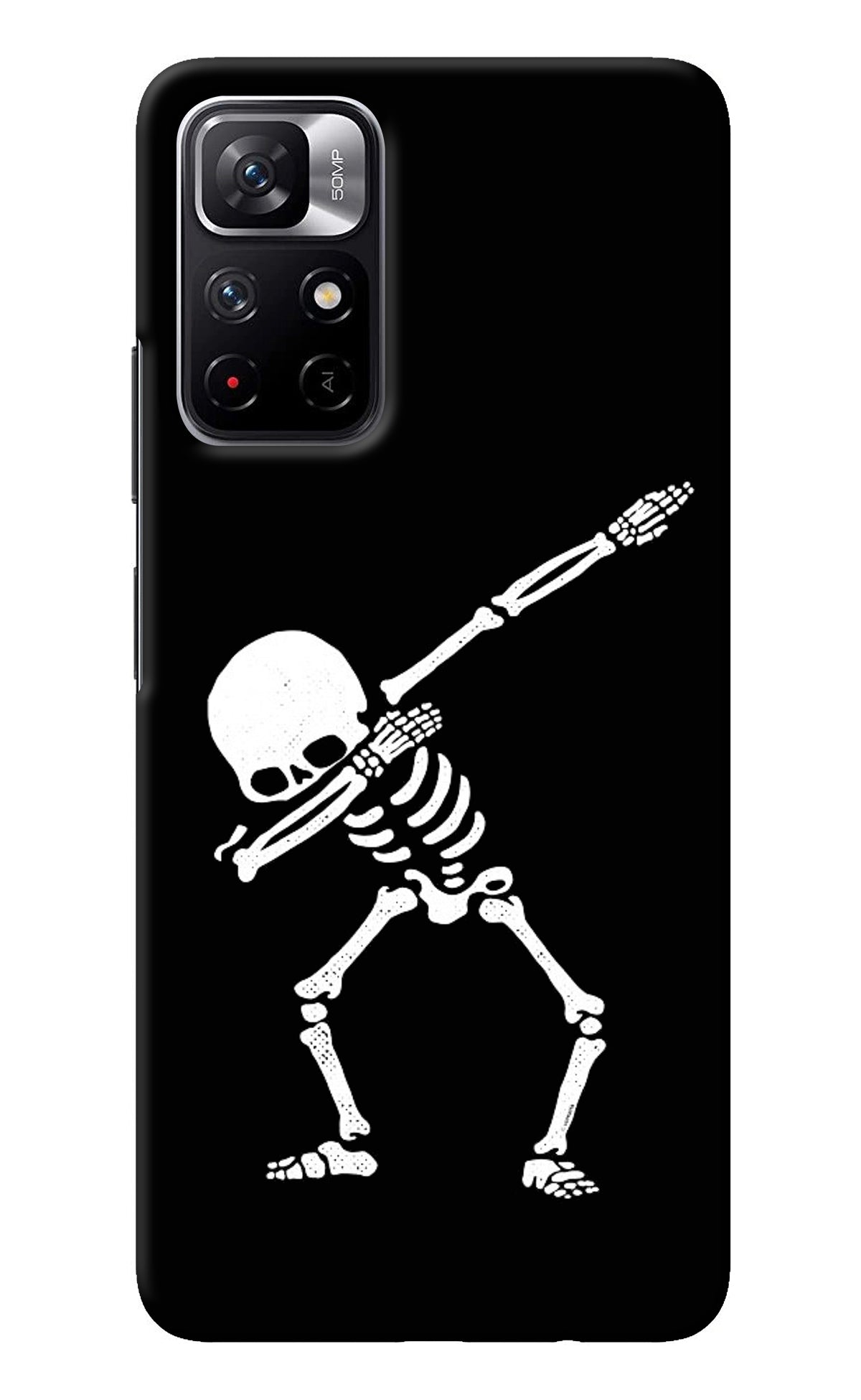 Dabbing Skeleton Art Redmi Note 11T 5G Back Cover