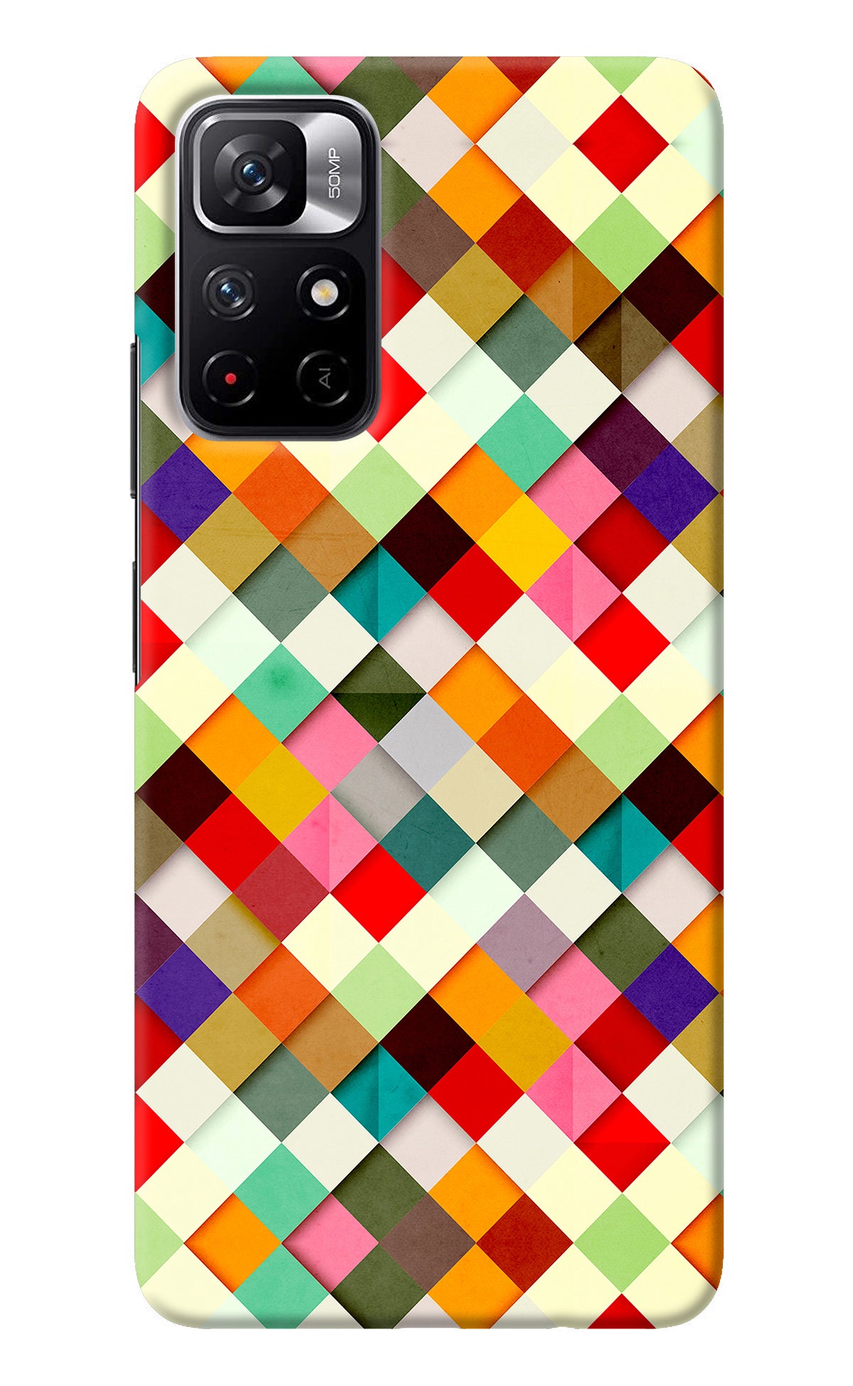 Geometric Abstract Colorful Redmi Note 11T 5G Back Cover