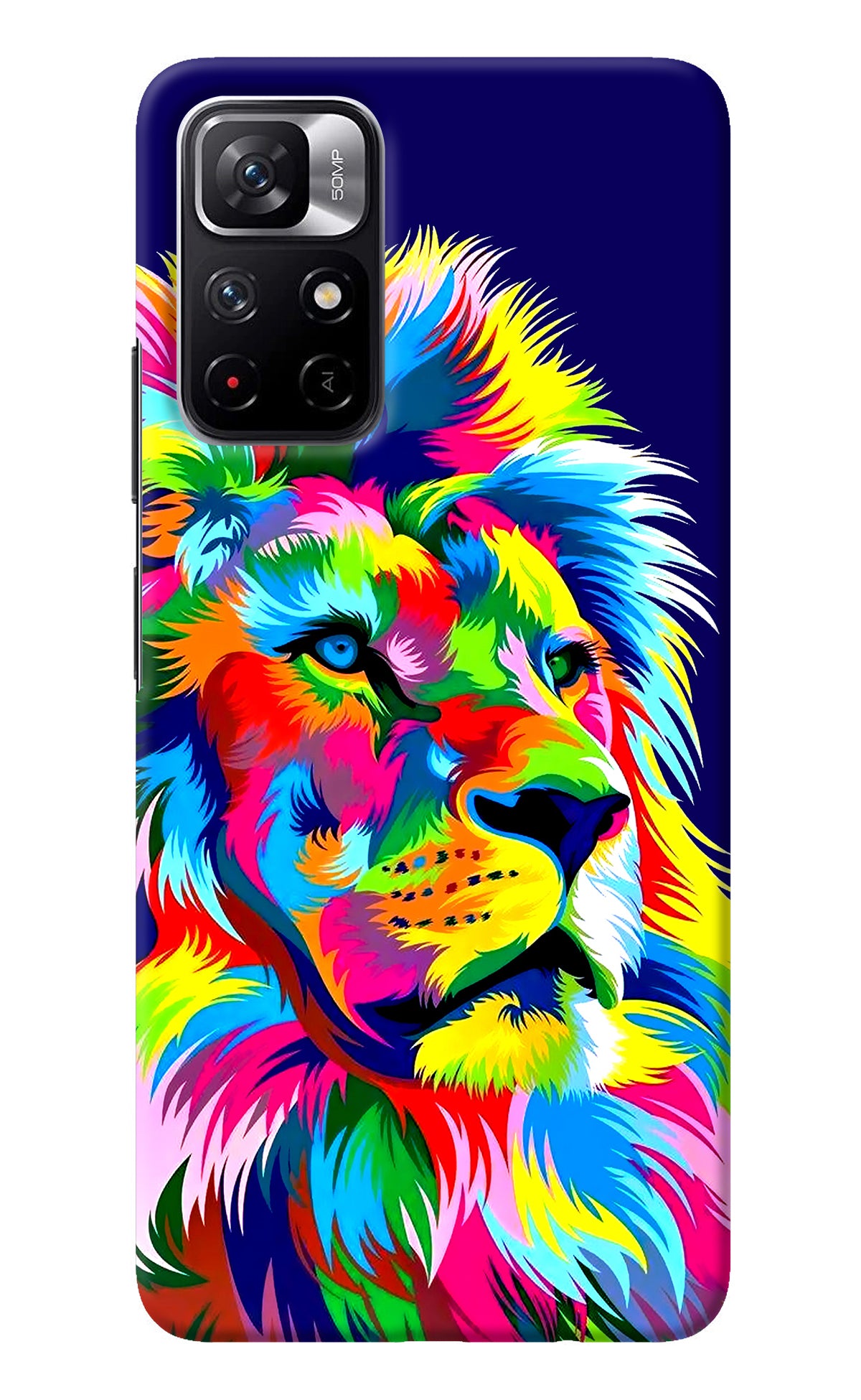 Vector Art Lion Redmi Note 11T 5G Back Cover