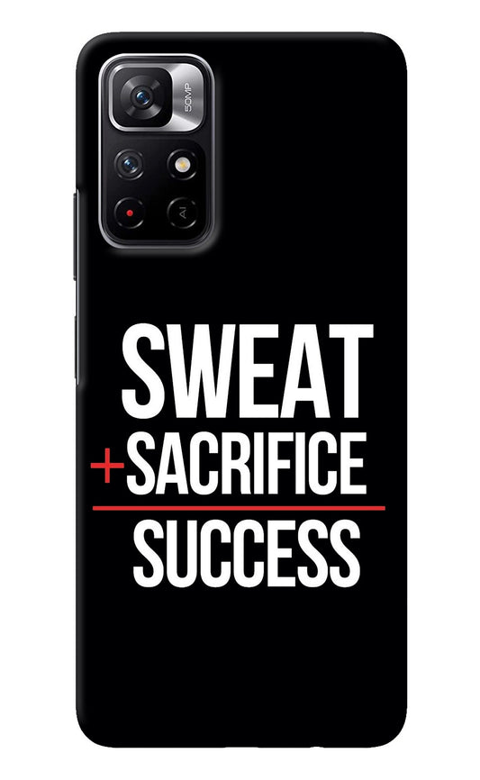 Sweat Sacrifice Success Redmi Note 11T 5G Back Cover