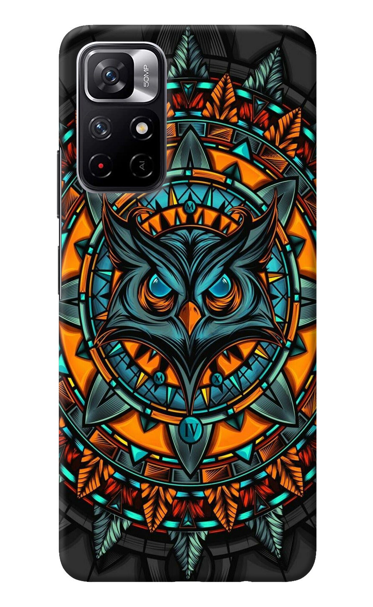 Angry Owl Art Redmi Note 11T 5G Back Cover