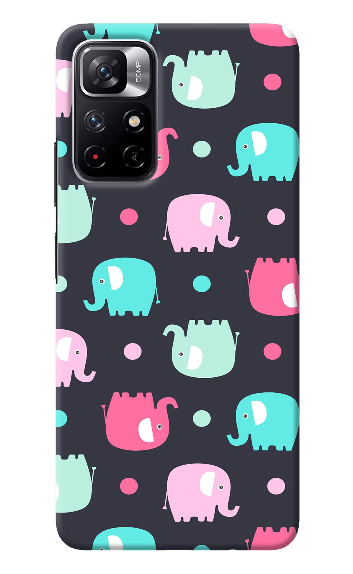 Elephants Redmi Note 11T 5G Back Cover