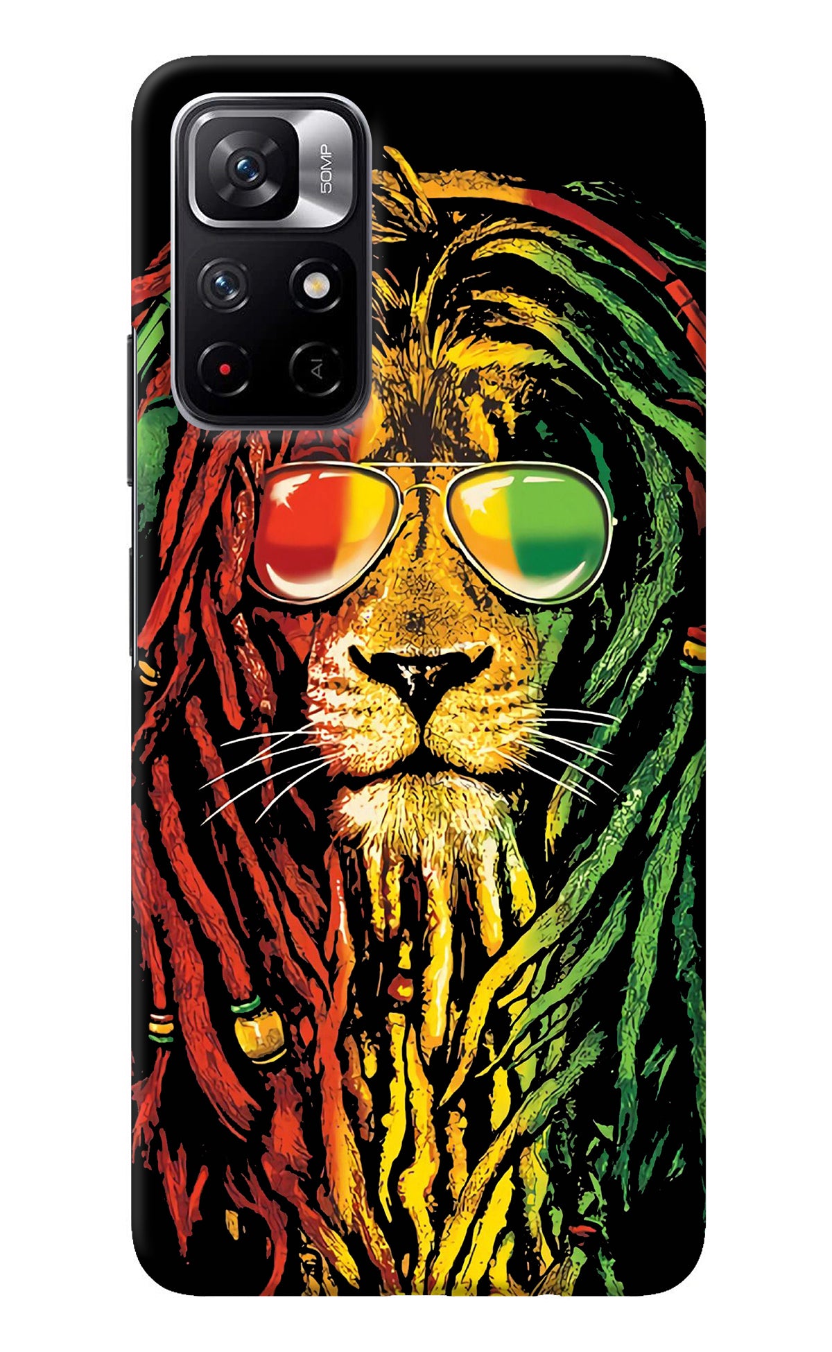 Rasta Lion Redmi Note 11T 5G Back Cover