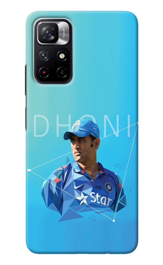 Dhoni Artwork Redmi Note 11T 5G Back Cover