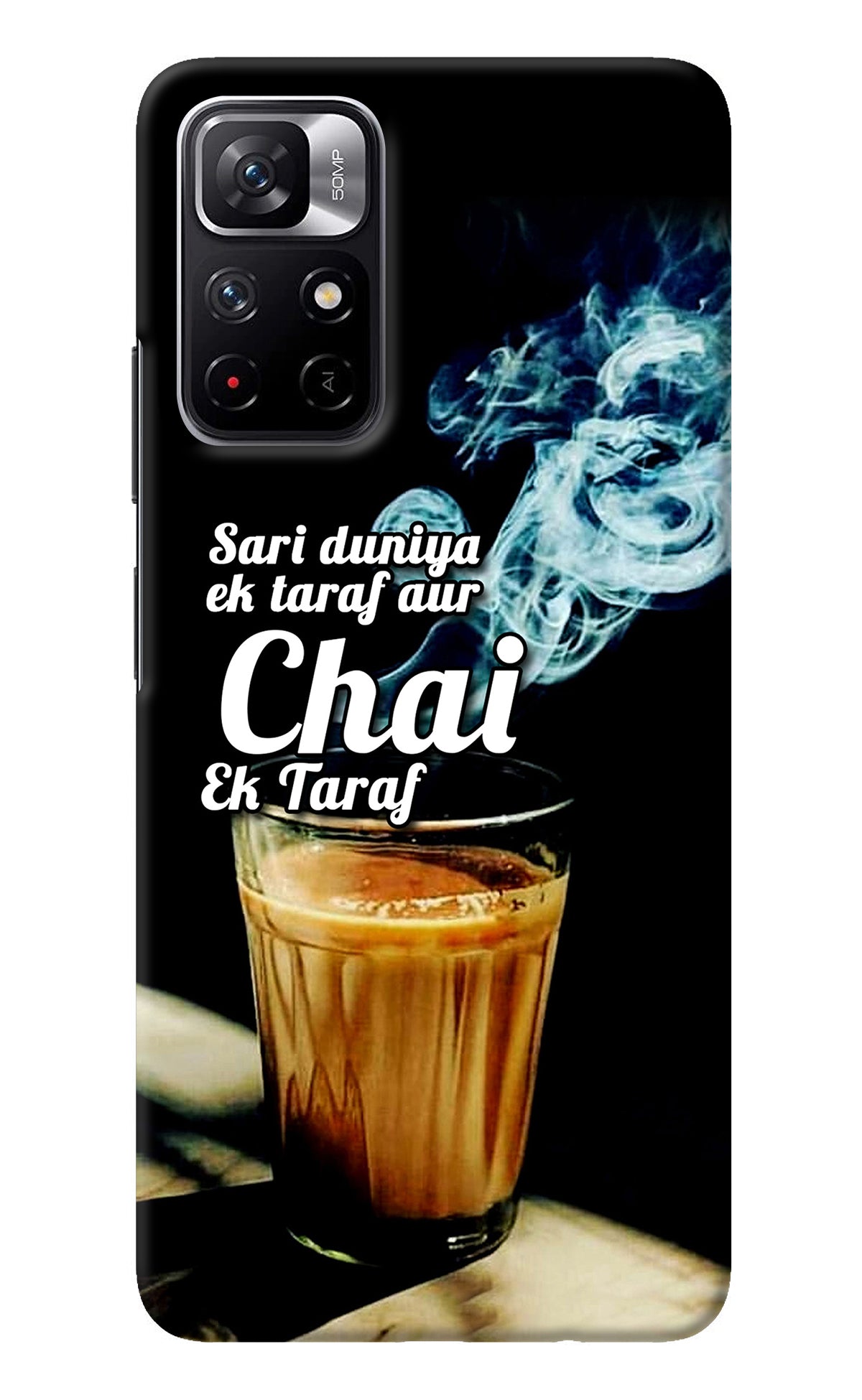 Chai Ek Taraf Quote Redmi Note 11T 5G Back Cover