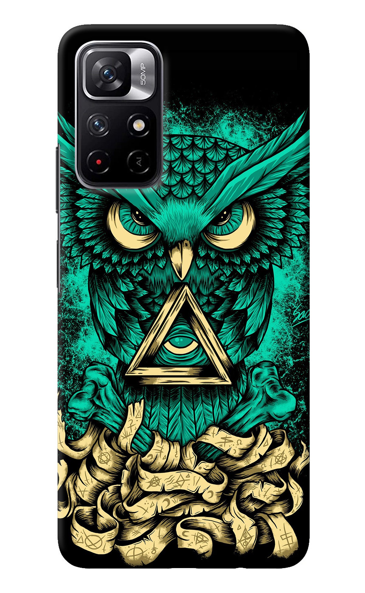 Green Owl Redmi Note 11T 5G Back Cover