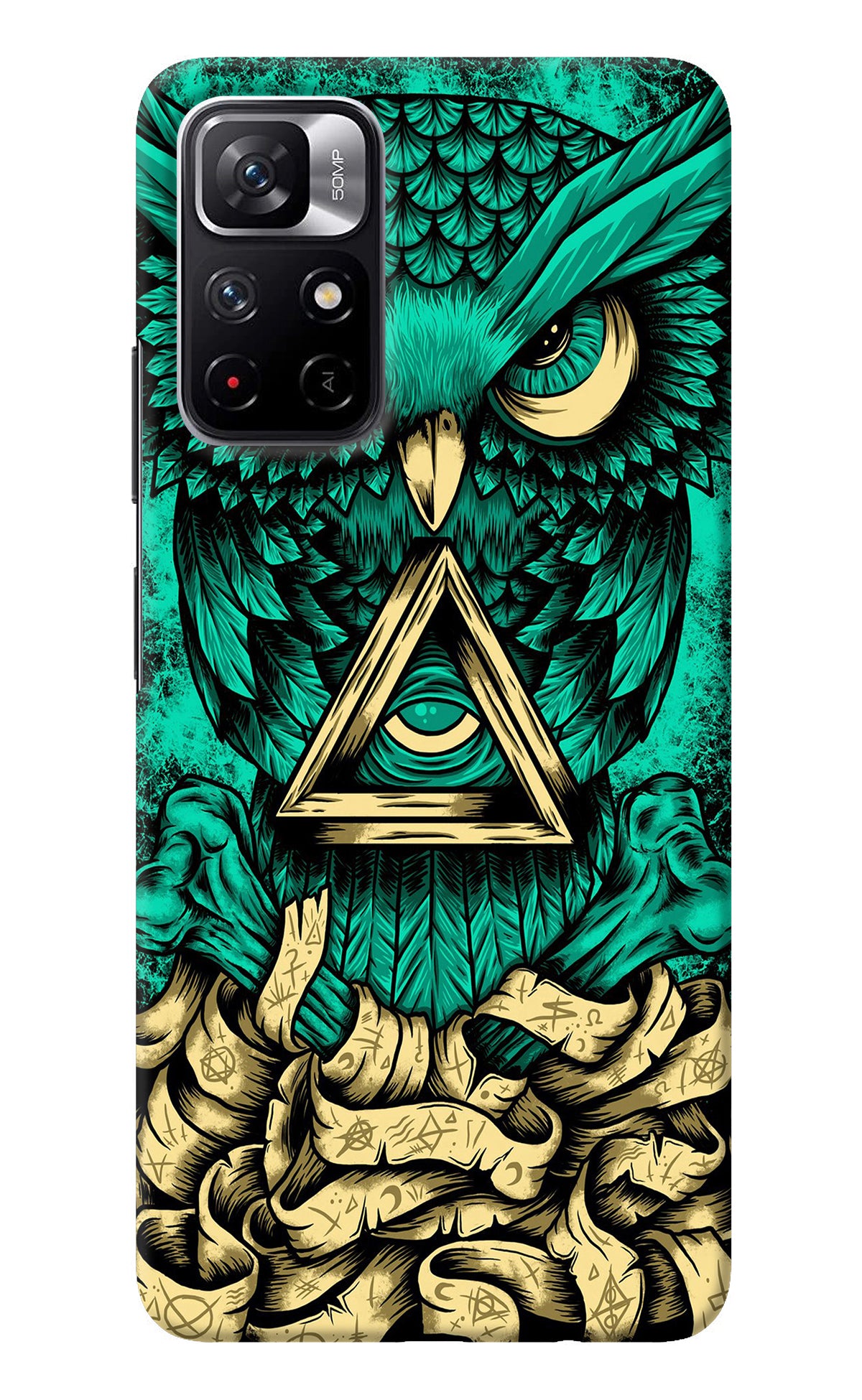 Green Owl Redmi Note 11T 5G Back Cover