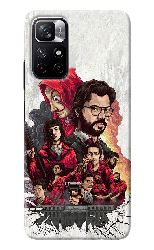 Money Heist Artwork Redmi Note 11T 5G Back Cover