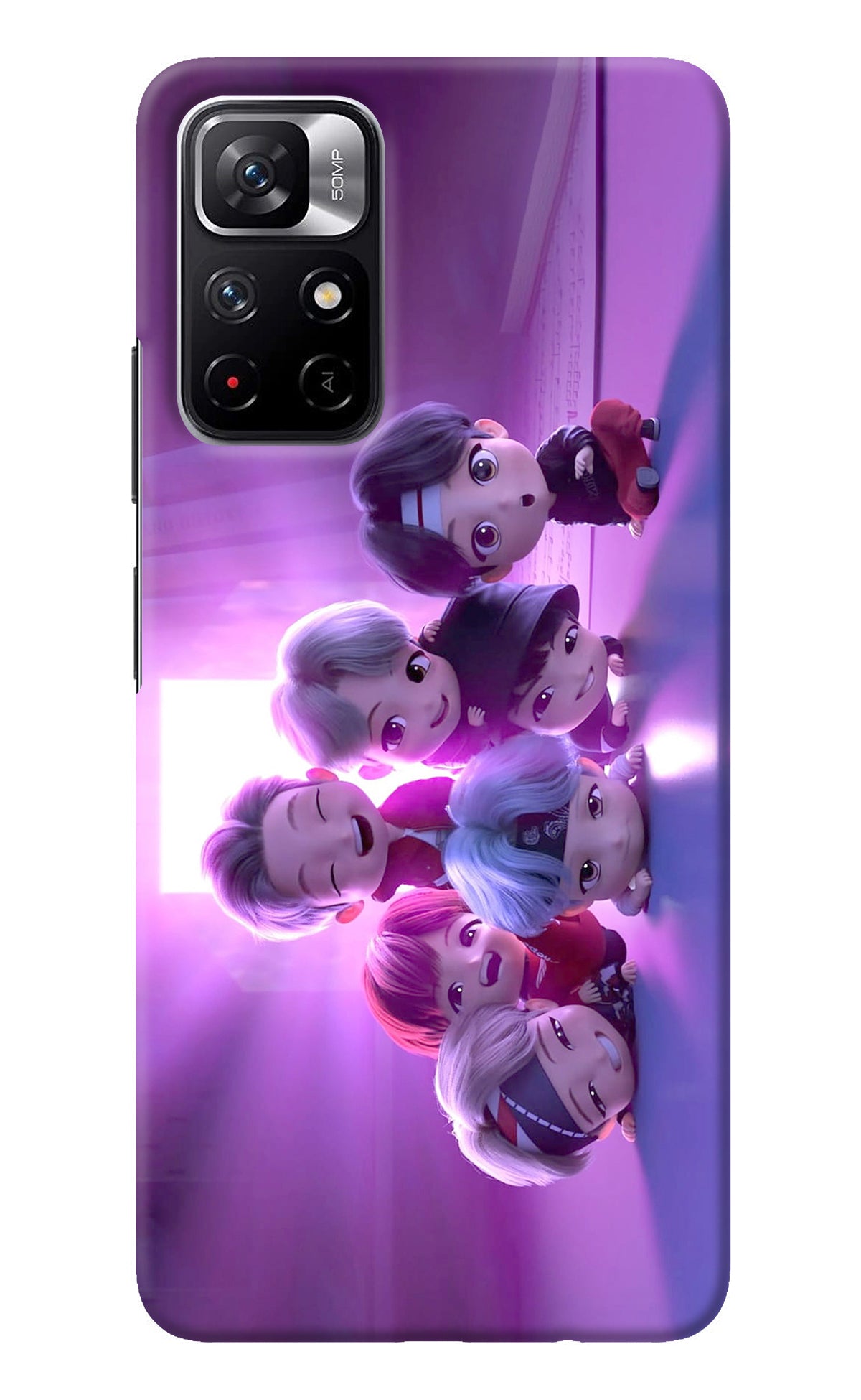 BTS Chibi Redmi Note 11T 5G Back Cover