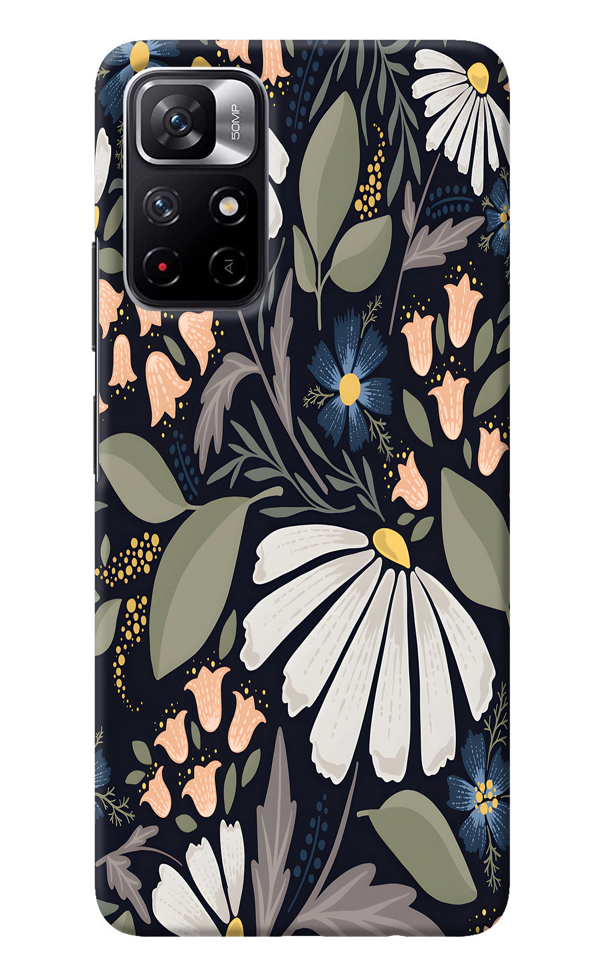 Flowers Art Redmi Note 11T 5G Back Cover