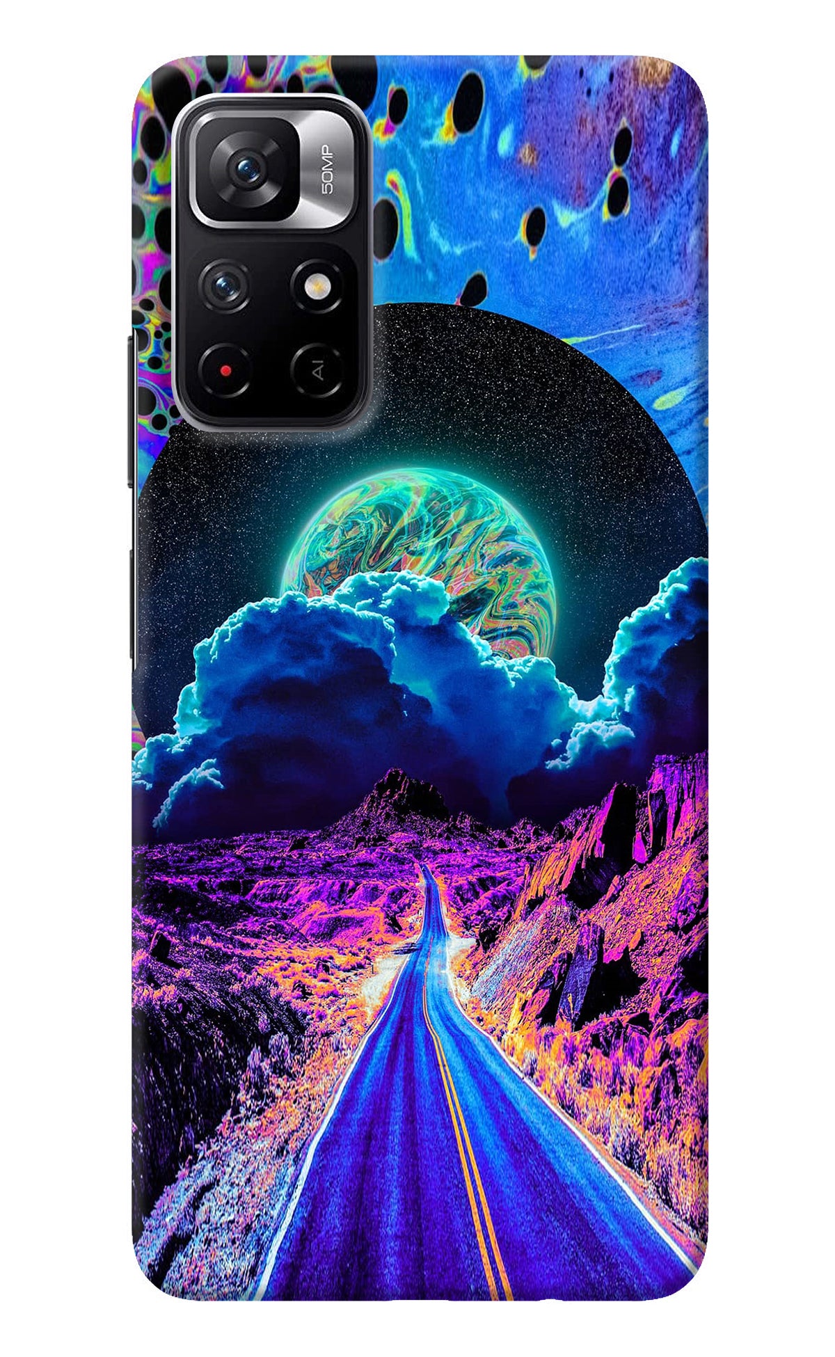 Psychedelic Painting Redmi Note 11T 5G Back Cover