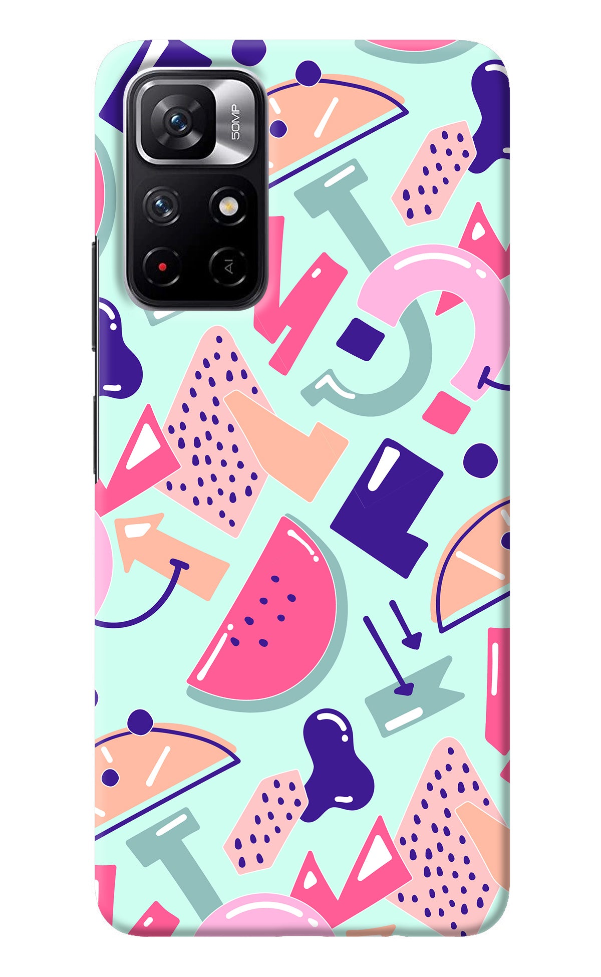 Doodle Pattern Redmi Note 11T 5G Back Cover