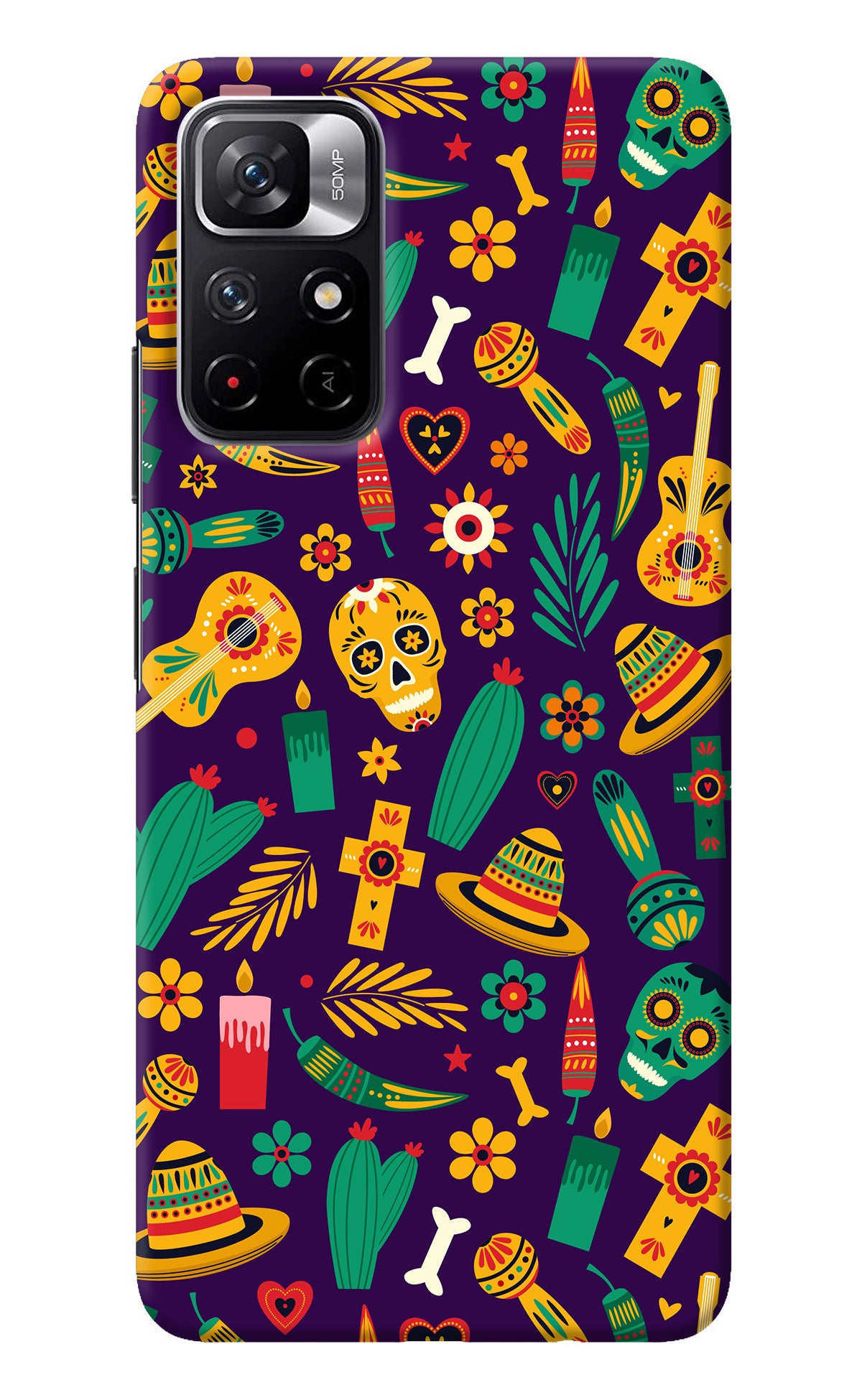 Mexican Artwork Redmi Note 11T 5G Back Cover