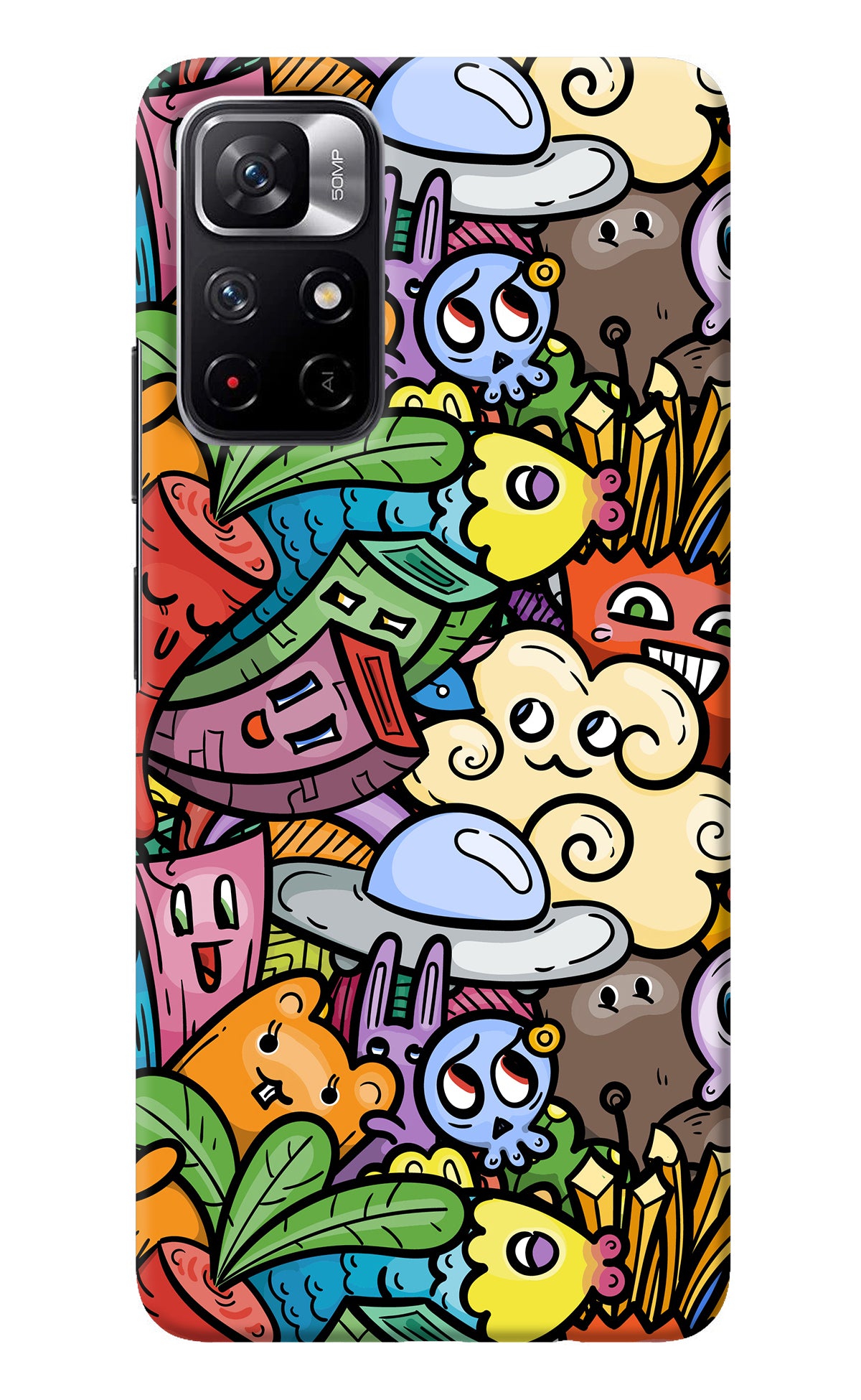 Veggie Doodle Redmi Note 11T 5G Back Cover