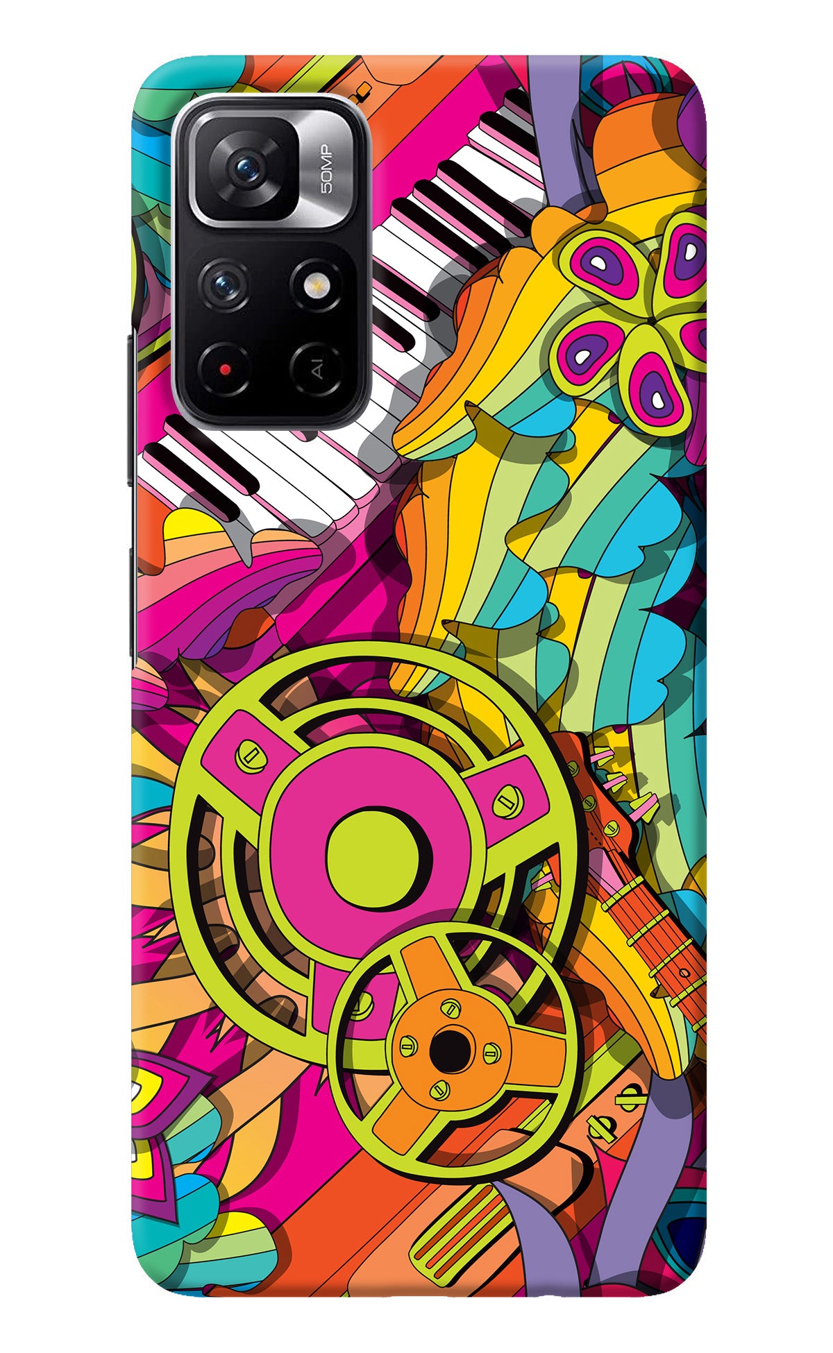 Music Doodle Redmi Note 11T 5G Back Cover