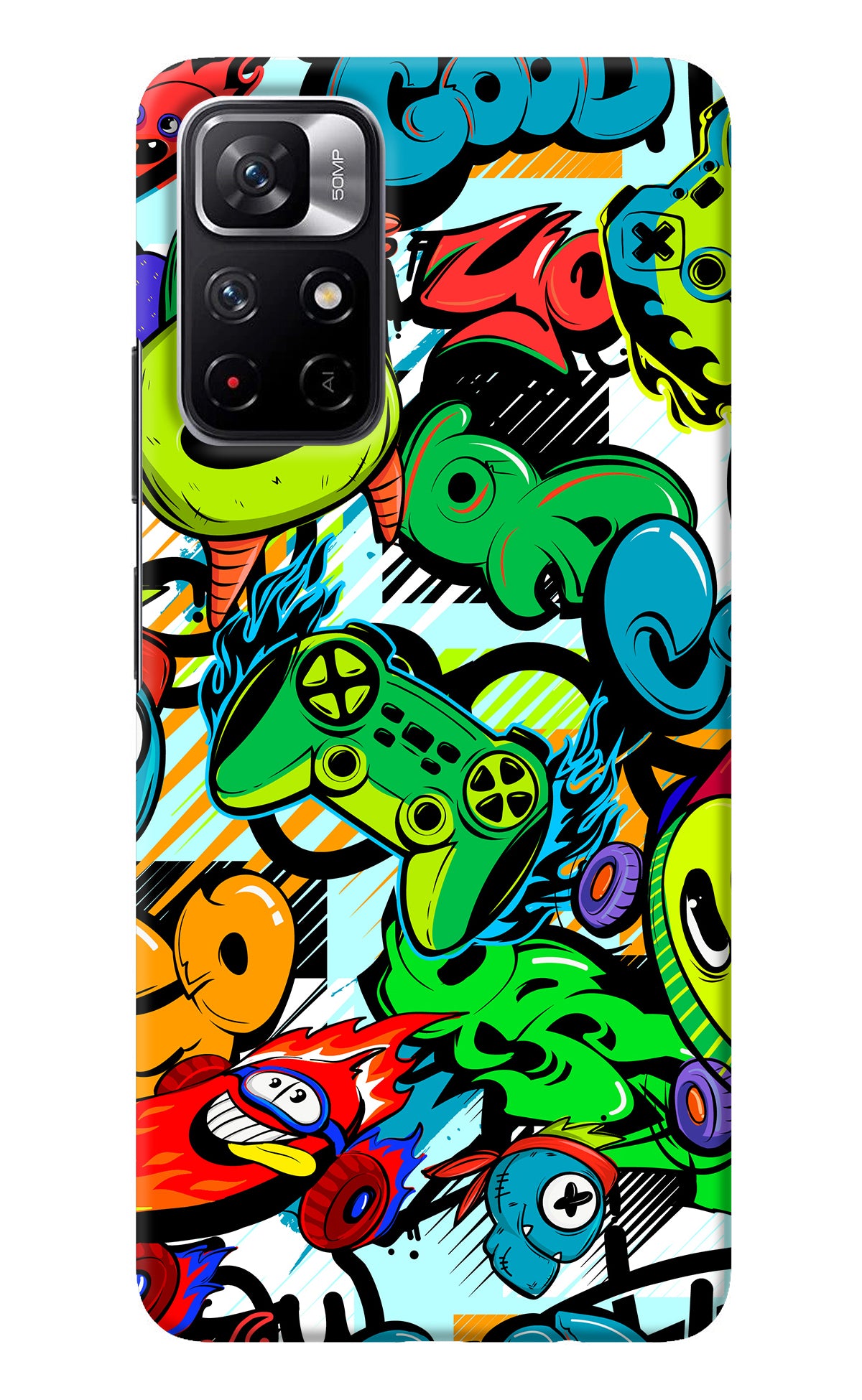 Game Doodle Redmi Note 11T 5G Back Cover