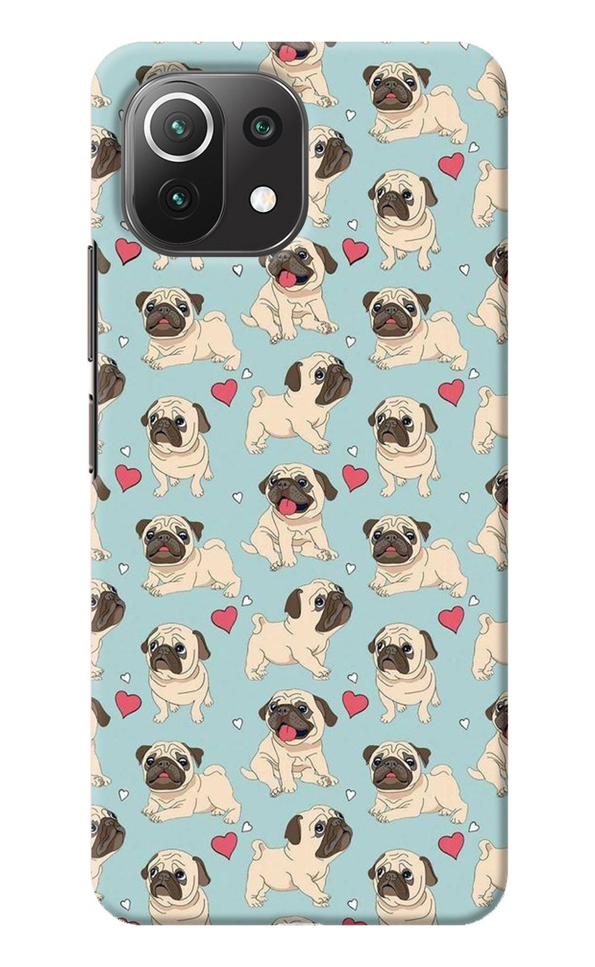 Pug Dog Mi 11 Lite NE 5G Back Cover