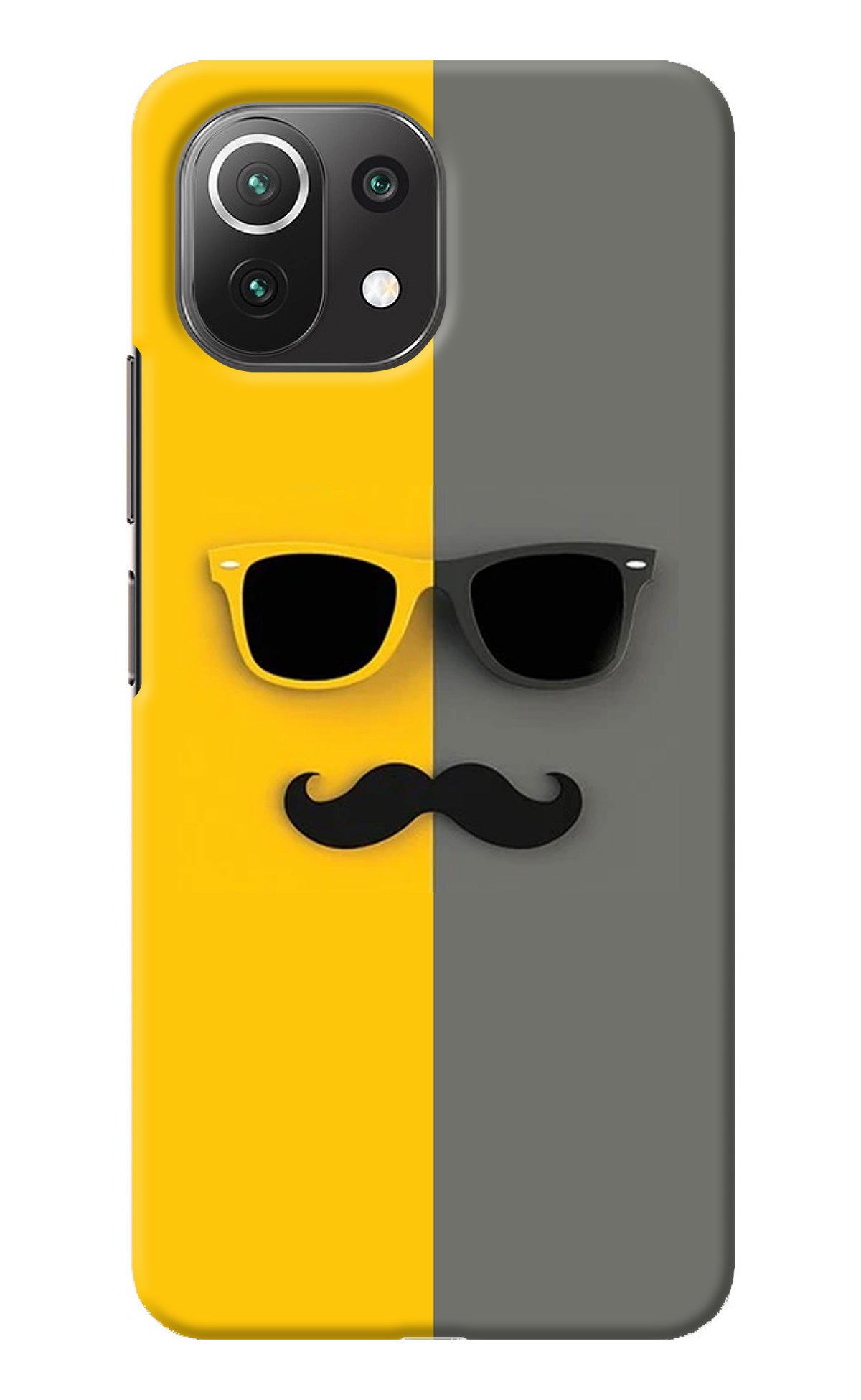 Sunglasses with Mustache Mi 11 Lite NE 5G Back Cover