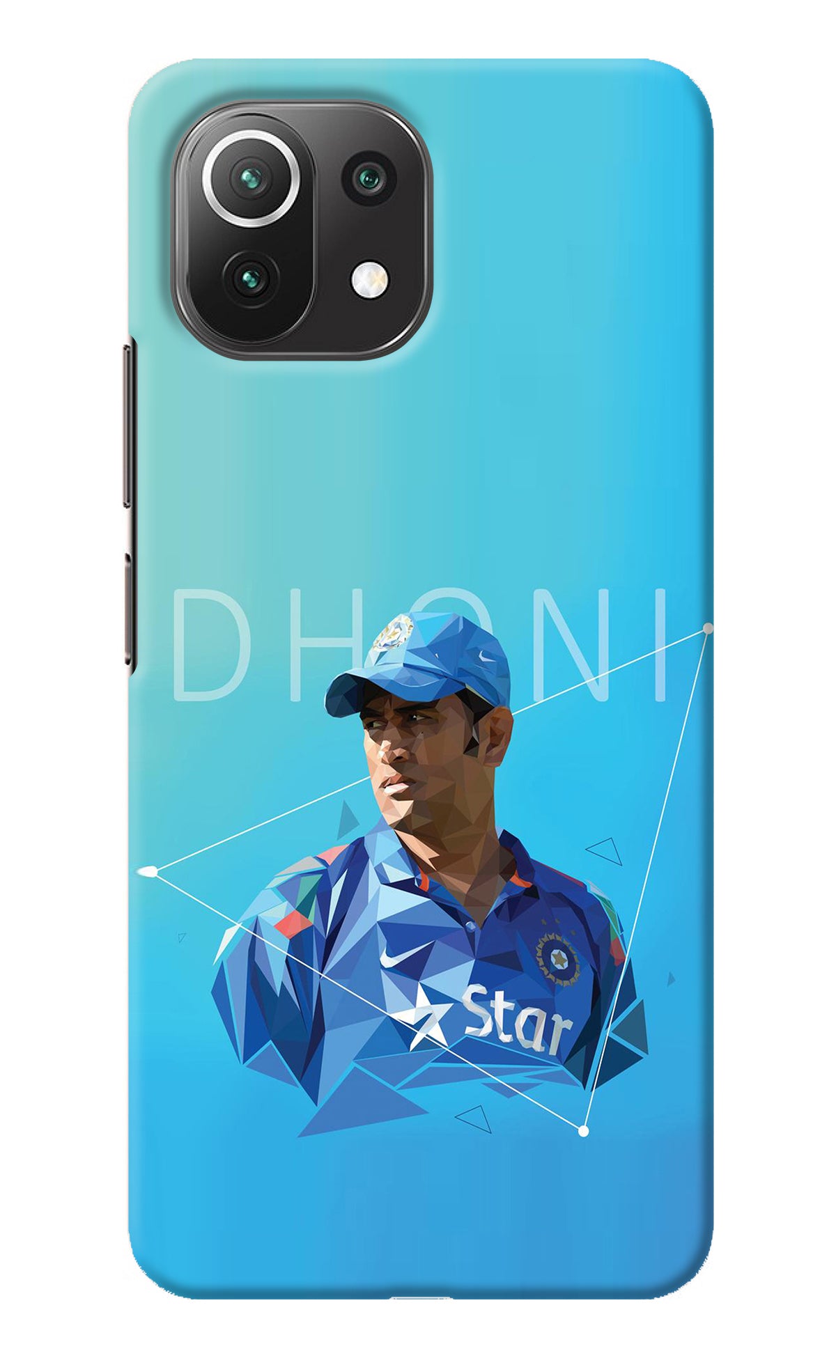 Dhoni Artwork Mi 11 Lite NE 5G Back Cover