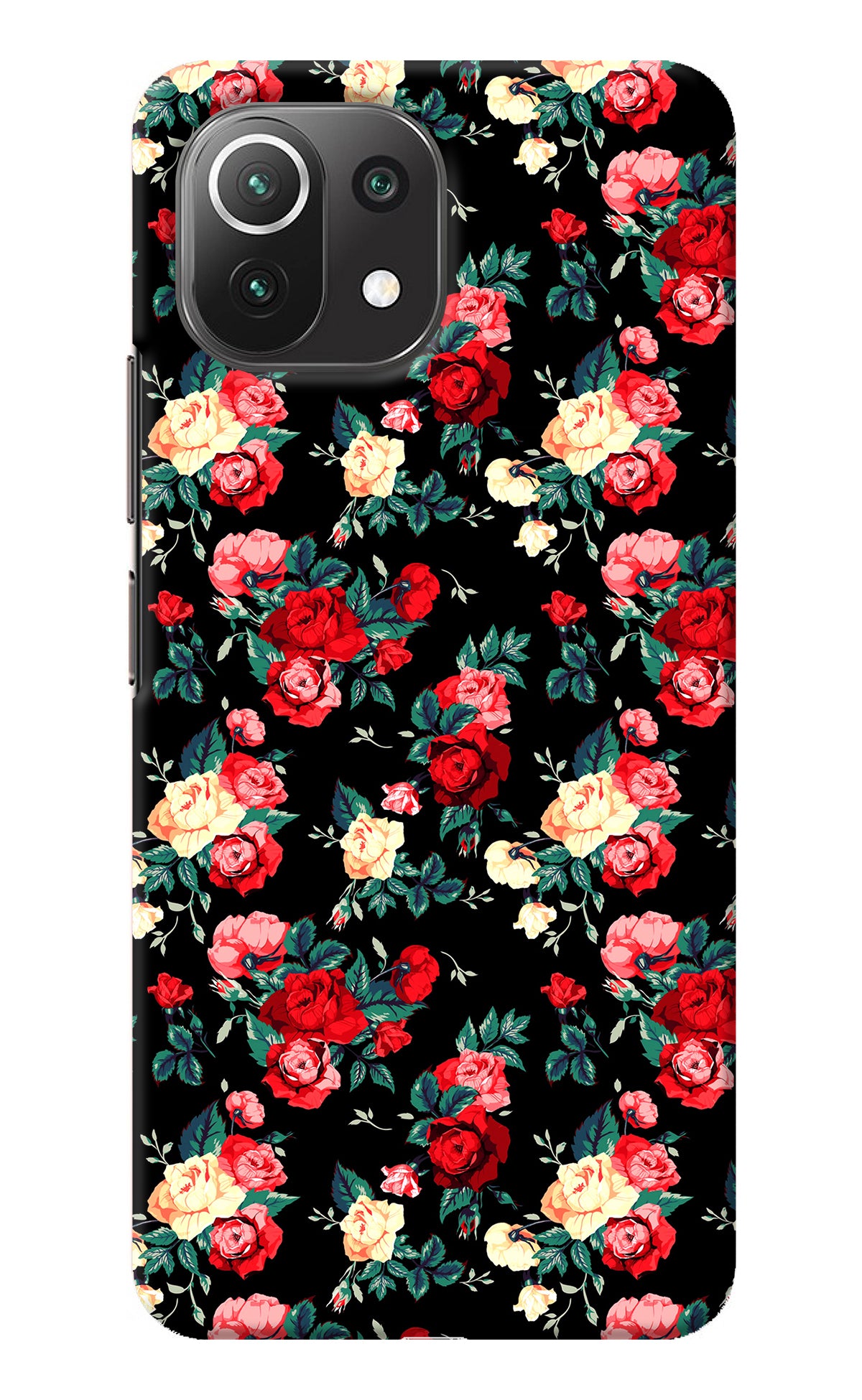 Rose Pattern Mi 11 Lite NE 5G Back Cover