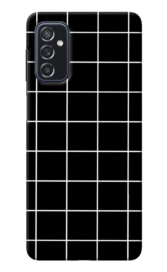 White Grid Samsung M52 5G Back Cover