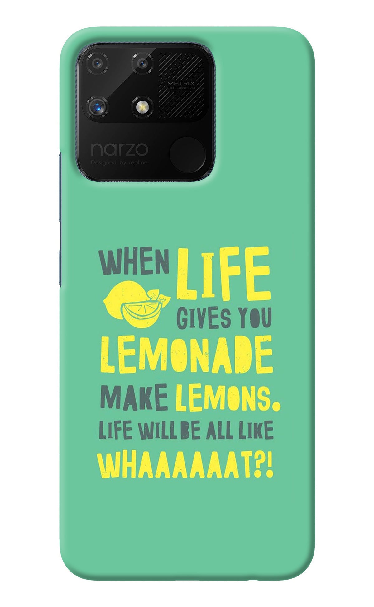 Quote Realme Narzo 50A Back Cover