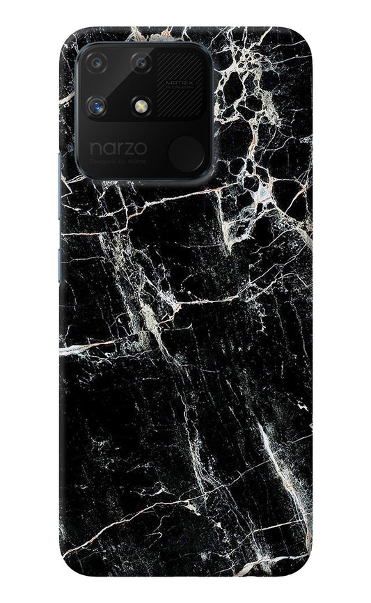Black Marble Texture Realme Narzo 50A Back Cover