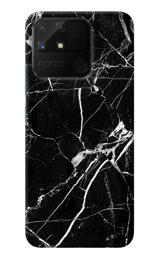 Black Marble Pattern Realme Narzo 50A Back Cover