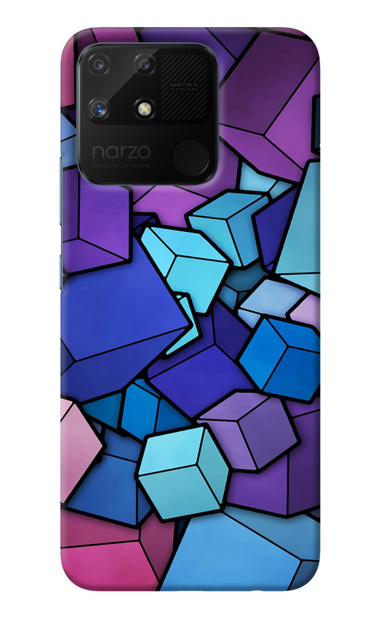 Cubic Abstract Realme Narzo 50A Back Cover