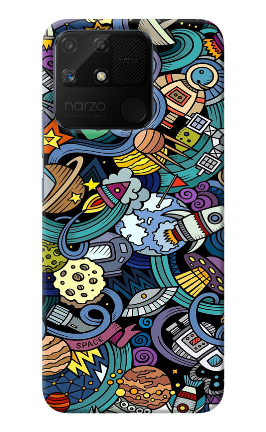 Space Abstract Realme Narzo 50A Back Cover