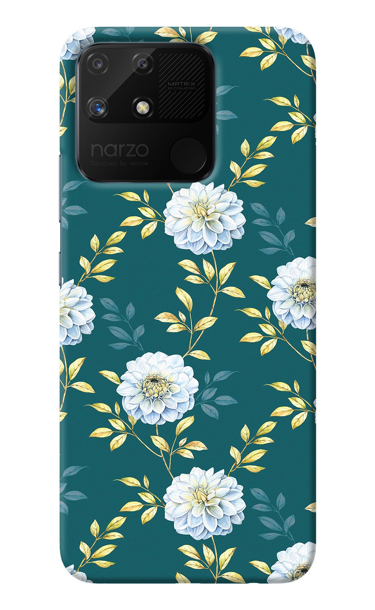 Flowers Realme Narzo 50A Back Cover