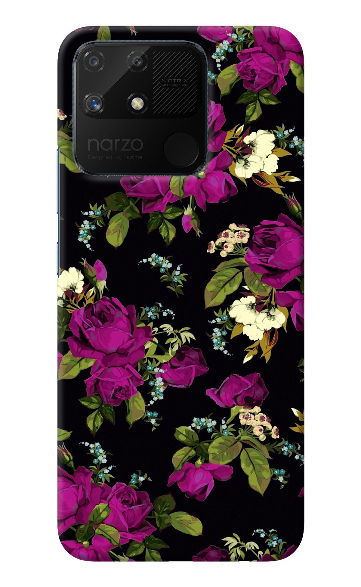 Flowers Realme Narzo 50A Back Cover