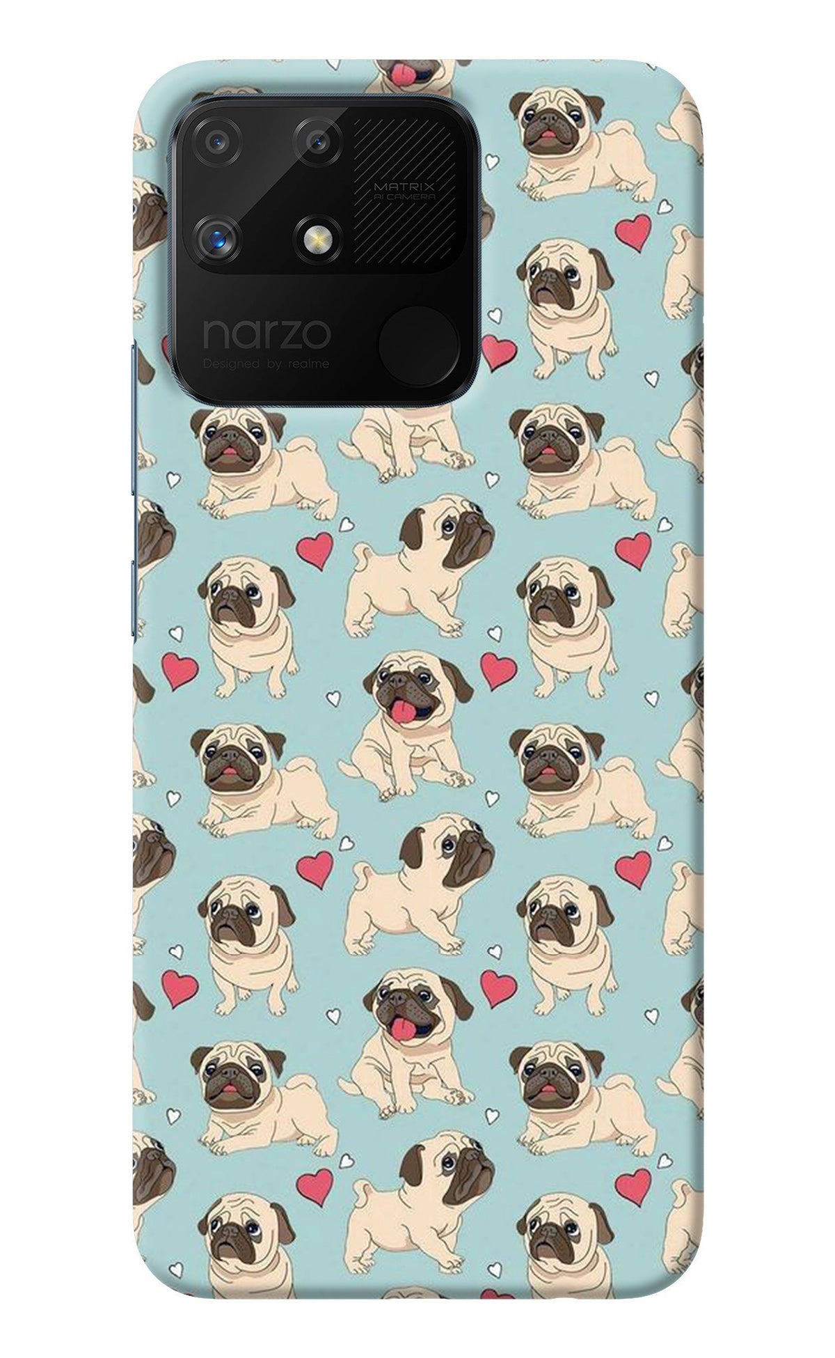 Pug Dog Realme Narzo 50A Back Cover