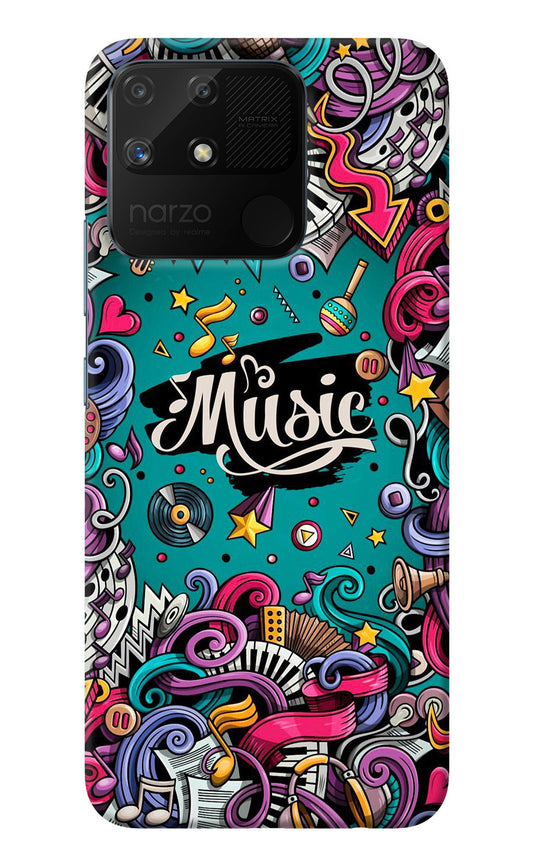 Music Graffiti Realme Narzo 50A Back Cover