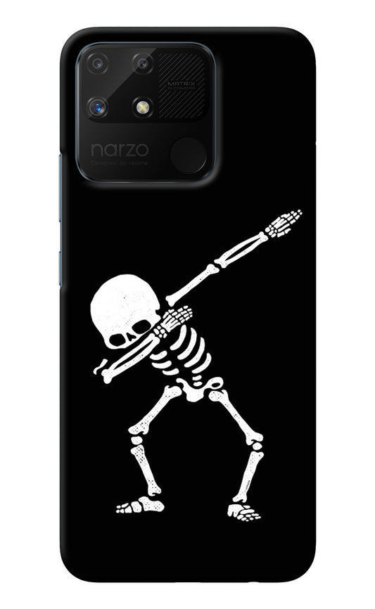 Dabbing Skeleton Art Realme Narzo 50A Back Cover