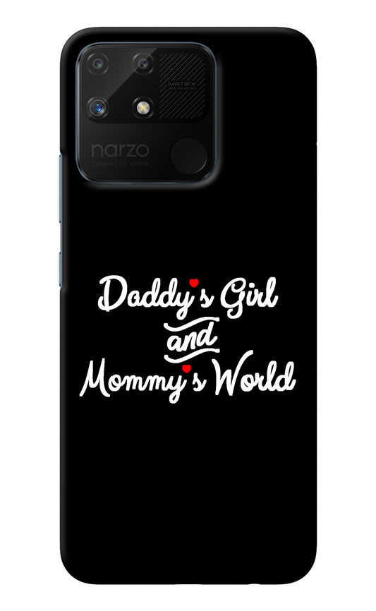 Daddy's Girl and Mommy's World Realme Narzo 50A Back Cover