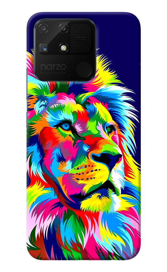 Vector Art Lion Realme Narzo 50A Back Cover