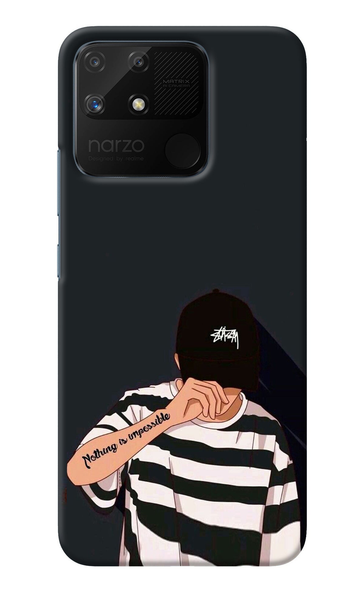 Aesthetic Boy Realme Narzo 50A Back Cover