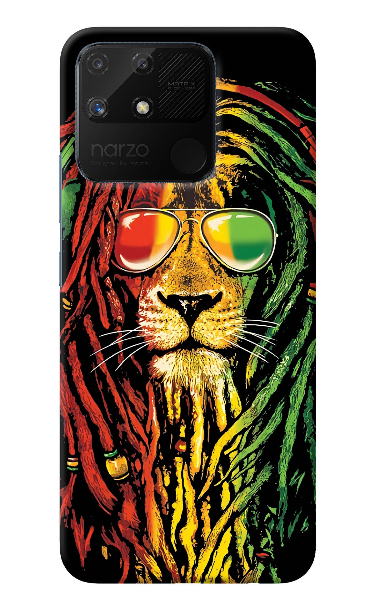 Rasta Lion Realme Narzo 50A Back Cover