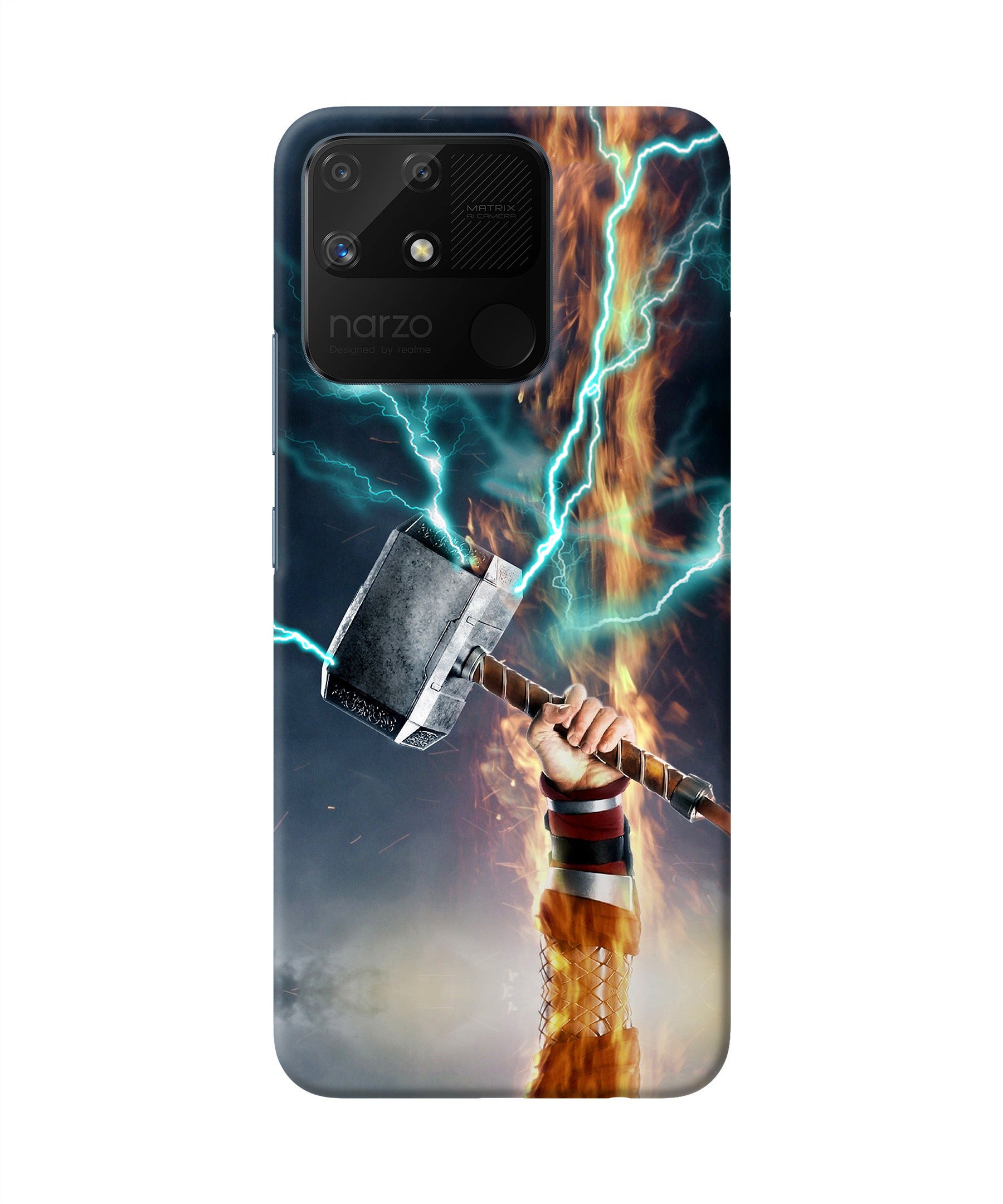 Thor Hammer Mjolnir Realme Narzo 50A Back Cover