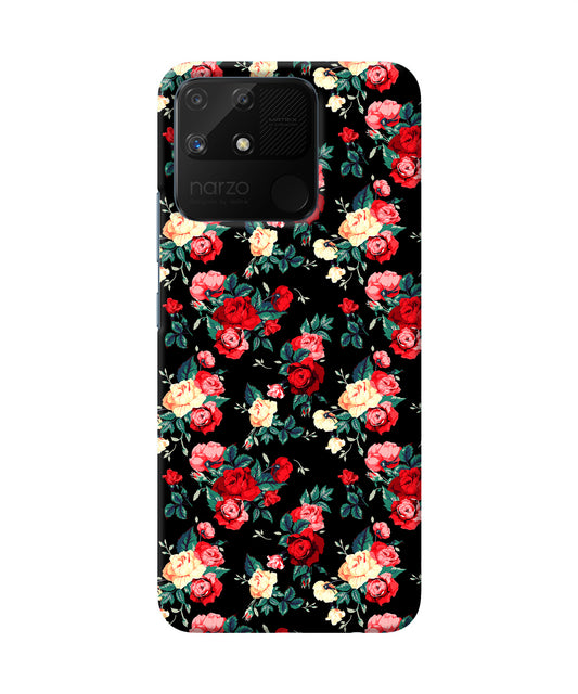 Rose Pattern Realme Narzo 50A Back Cover