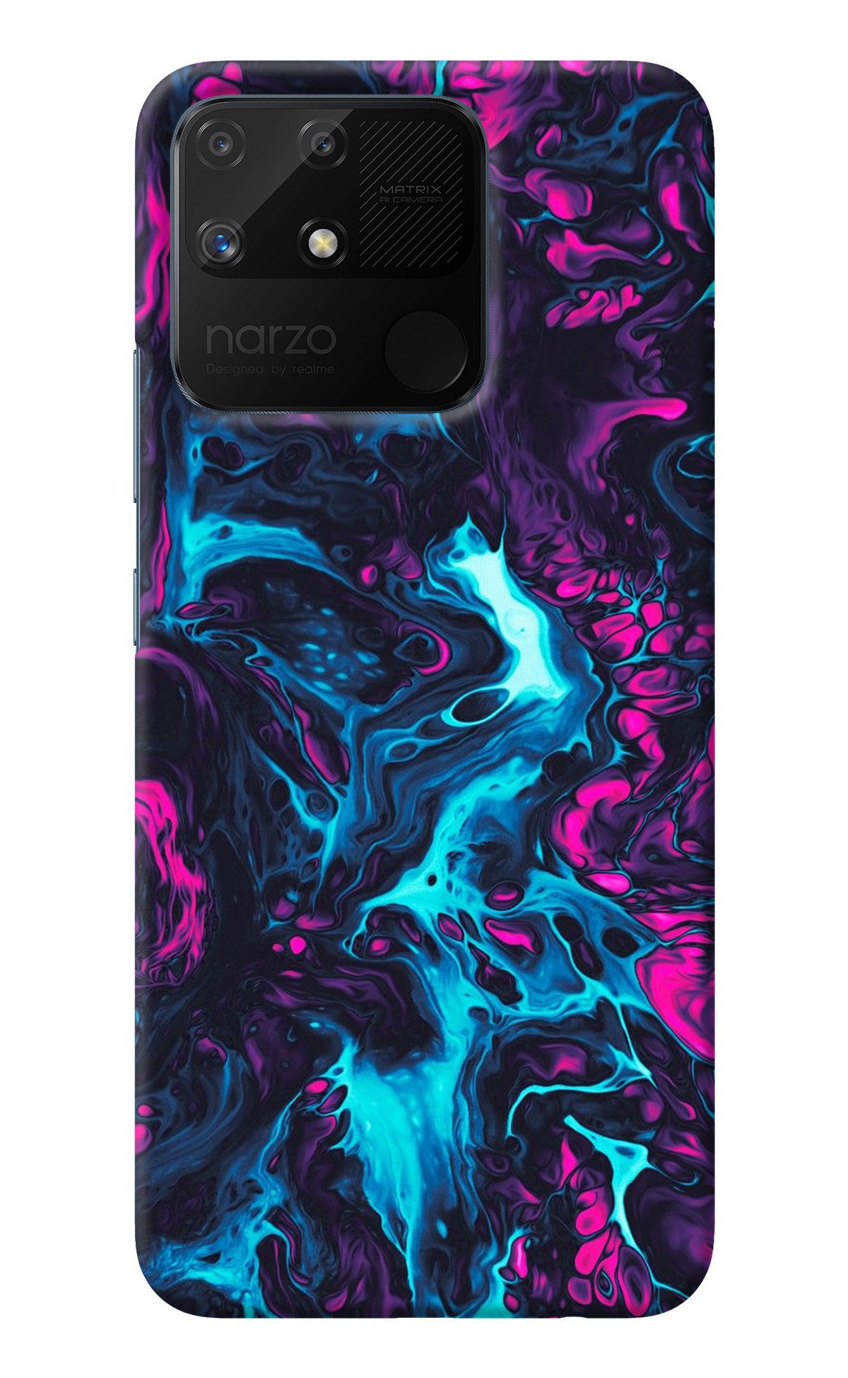 Abstract Realme Narzo 50A Back Cover