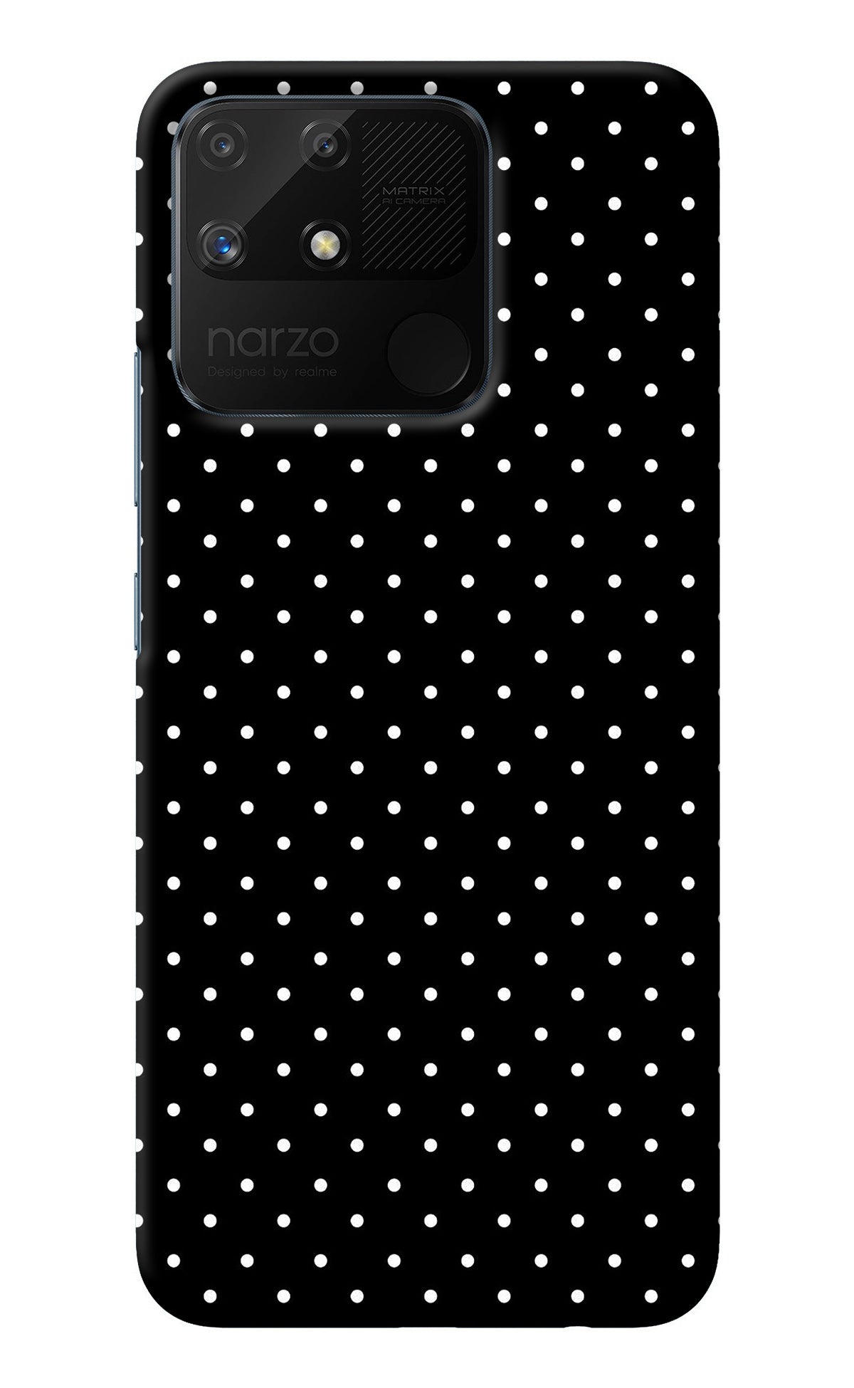 White Dots Realme Narzo 50A Back Cover