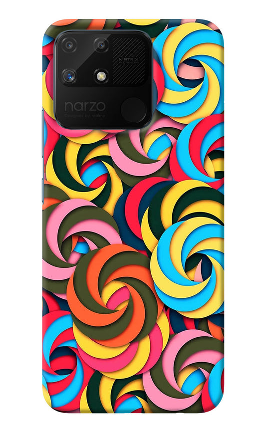 Spiral Pattern Realme Narzo 50A Back Cover